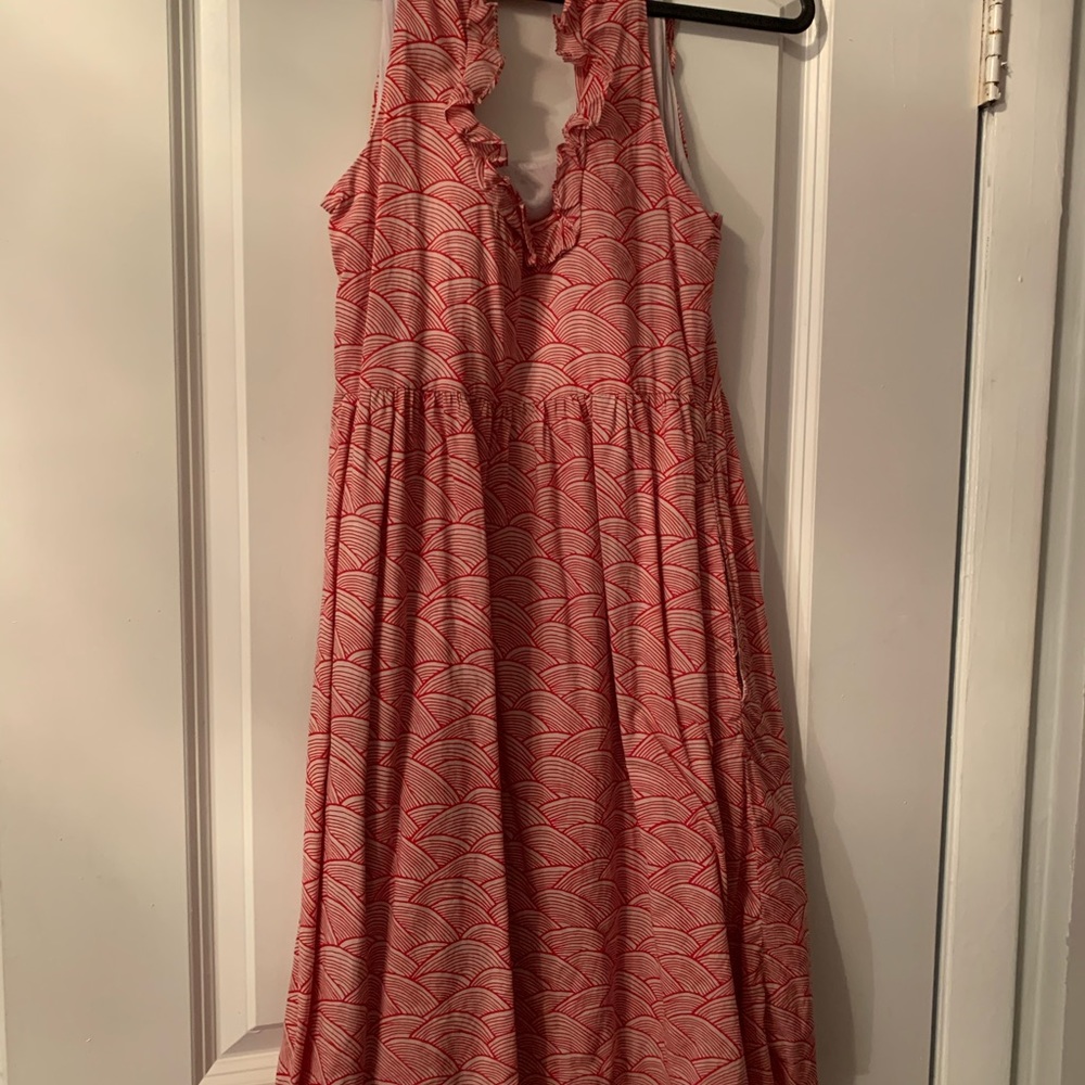 Anthropologie halter printed midi dress